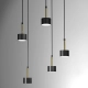 lafabryka.pl Lampa wisząca ARENA BLACK/GOLD 5xGX53 MLP7763 Milagro